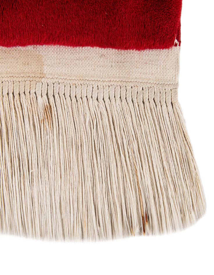 Detail image of  2' 3 x 4' 9  Hand Knotted Carved Pekin Wool Runner Rug