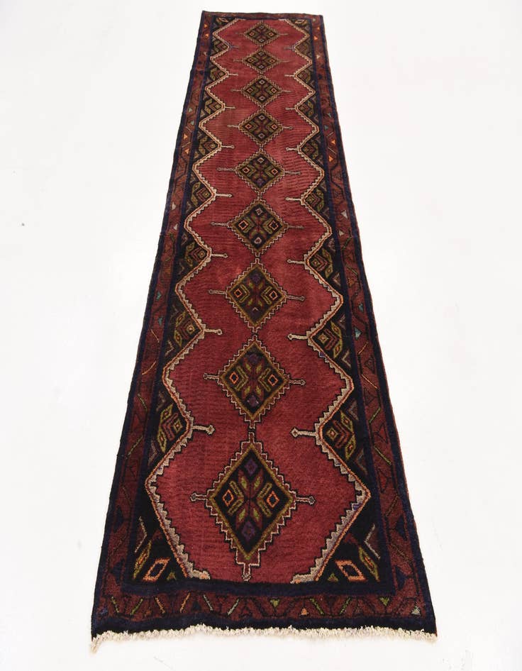 Detail image of  3' 4 x 9' 10  Hand Knotted Chenar Persian Wool Runner Rug