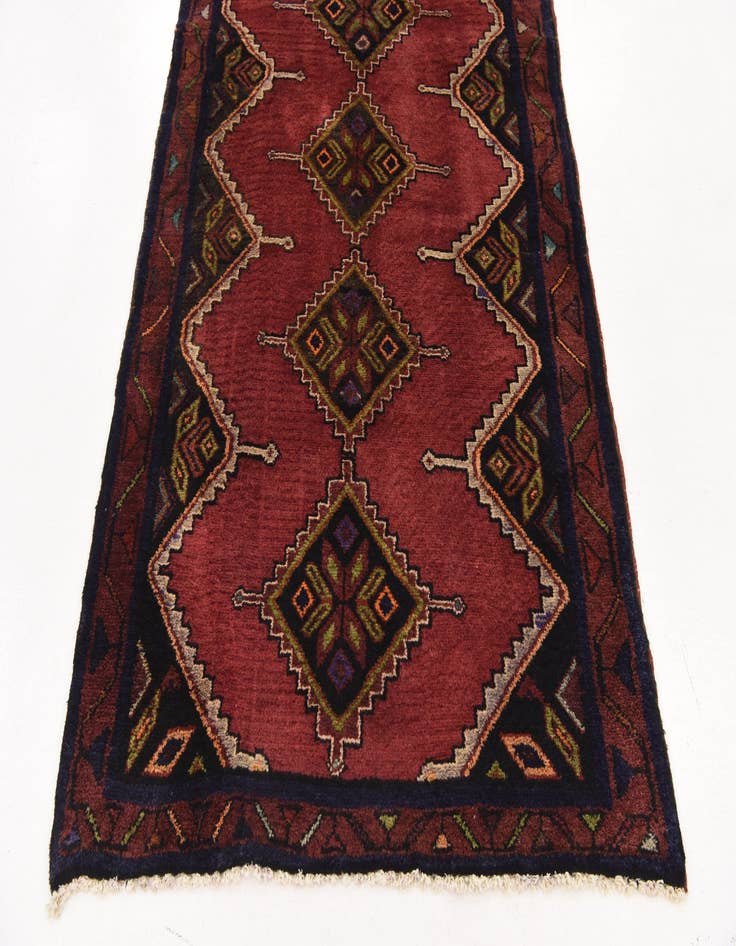 Detail image of  3' 4 x 9' 10  Hand Knotted Chenar Persian Wool Runner Rug