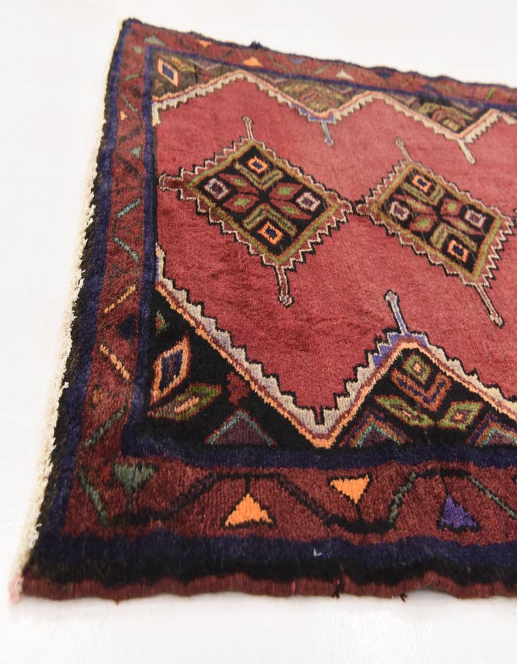 Detail image of  3' 4 x 9' 10  Hand Knotted Chenar Persian Wool Runner Rug