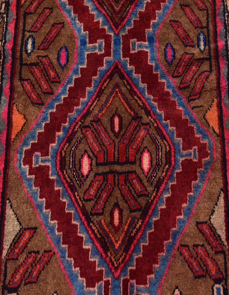Detail image of  3' 6 x 10' 3  Hand Knotted Chenar Persian Wool Runner Rug