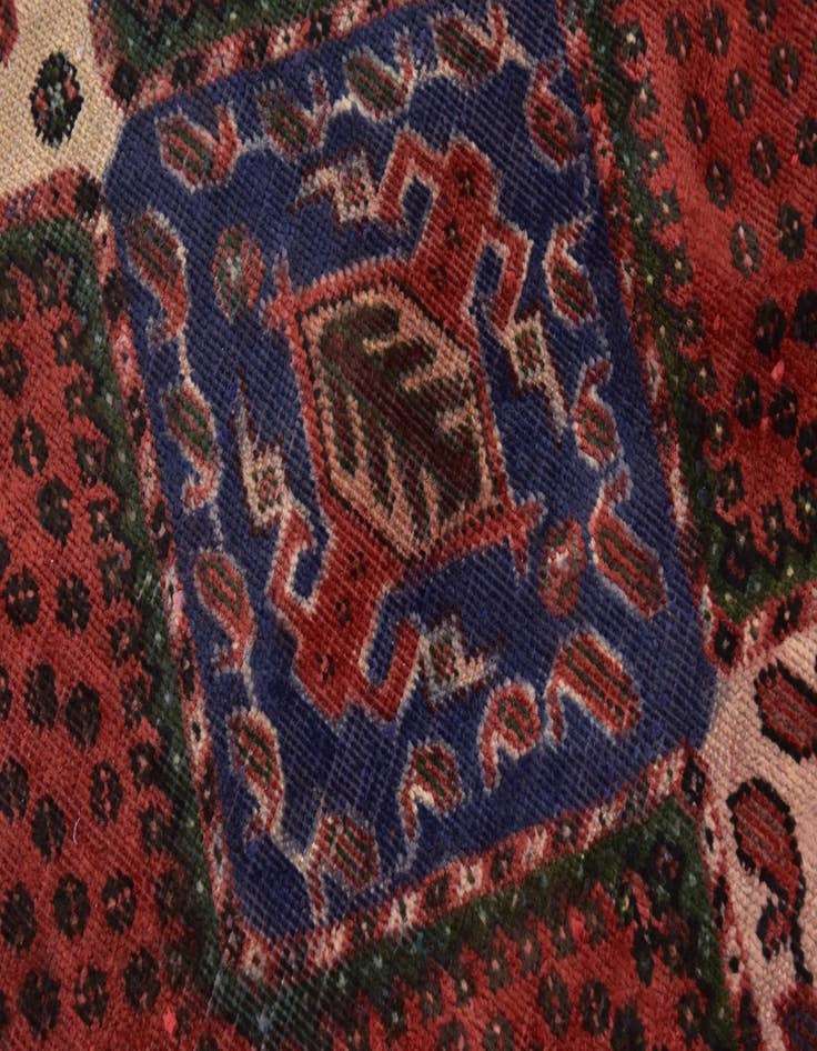 Detail image of  4' 9 x 9' 7  Hand Knotted Chenar Persian Wool Runner Rug