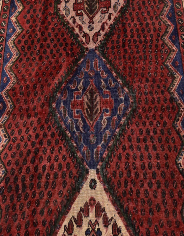 Detail image of  4' 9 x 9' 7  Hand Knotted Chenar Persian Wool Runner Rug