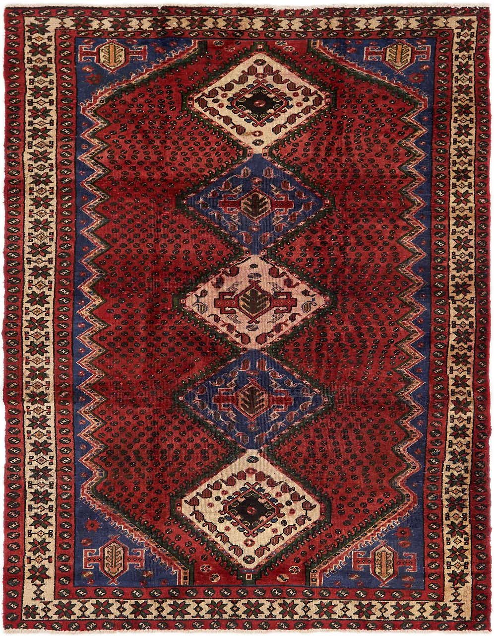Primary image  4' 9 x 9' 7  Hand Knotted Chenar Persian Wool Runner Rug