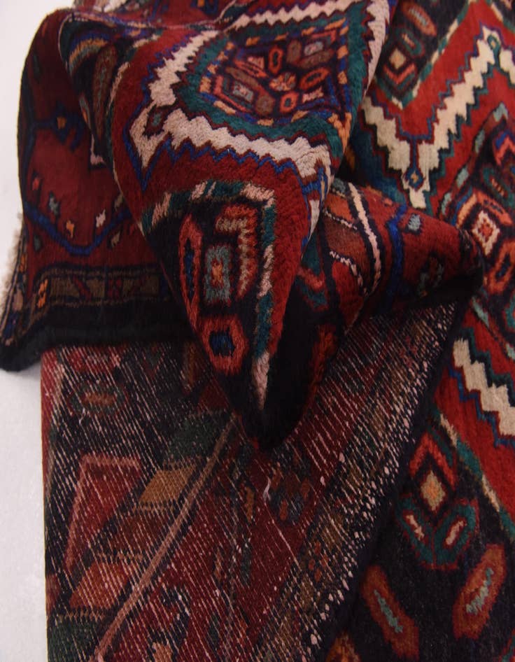 Detail image of  3' 9 x 10' 2  Hand Knotted Chenar Persian Wool Runner Rug