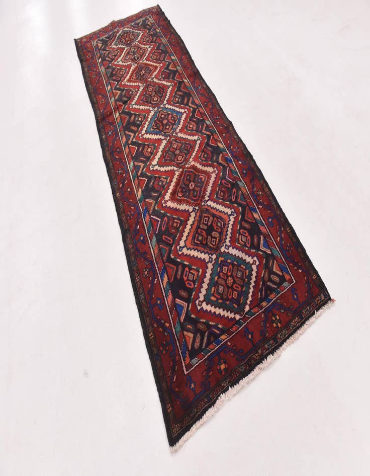 Detail image of  3' 9 x 10' 2  Hand Knotted Chenar Persian Wool Runner Rug