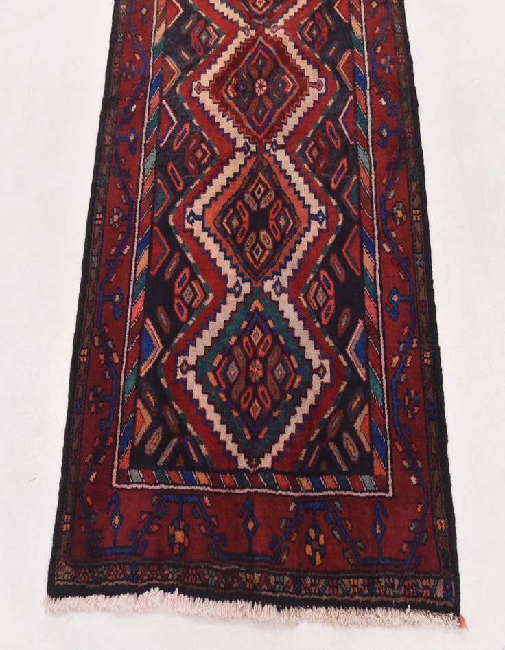 Detail image of  3' 9 x 10' 2  Hand Knotted Chenar Persian Wool Runner Rug