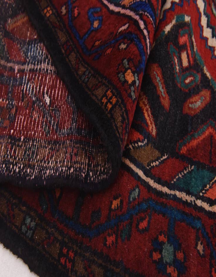 Detail image of  3' 9 x 10' 2  Hand Knotted Chenar Persian Wool Runner Rug