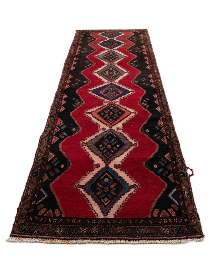 Detail image of  3' 2 x 10' 5  Hand Knotted Chenar Persian Wool Runner Rug