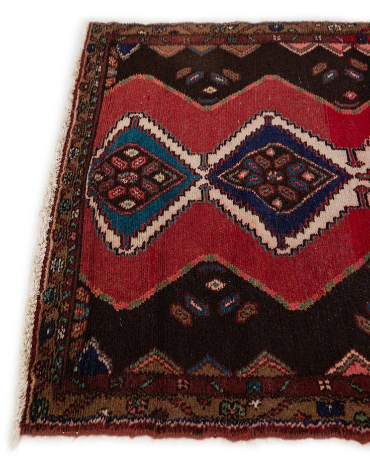 Detail image of  3' 2 x 10' 5  Hand Knotted Chenar Persian Wool Runner Rug