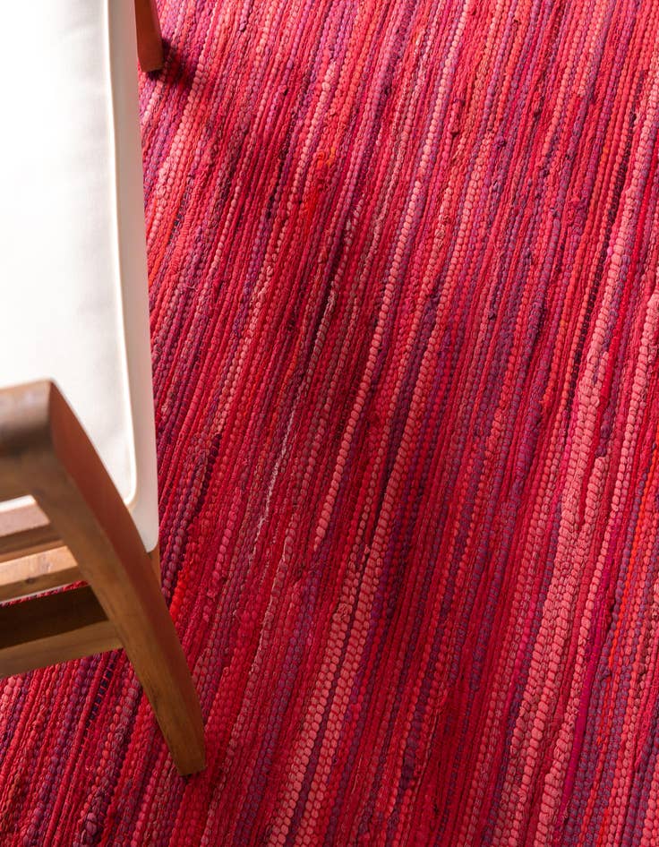 Detail image of  2' 2 x 6' 7  Hand Woven Chindi Cotton Runner Rug