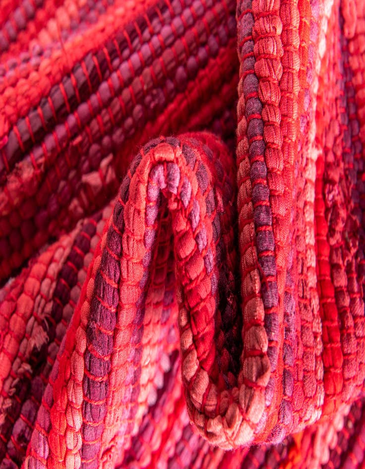 Detail image of  2' 2 x 6' 7  Hand Woven Chindi Cotton Runner Rug