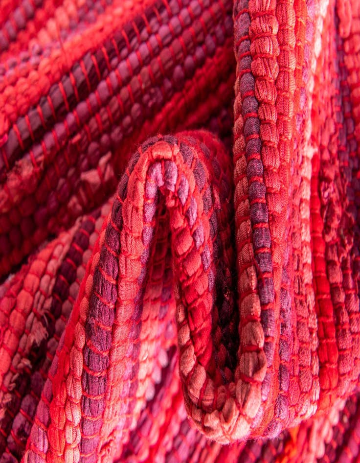 Detail image of  2' 7 x 9' 10  Hand Woven Chindi Cotton Runner Rug