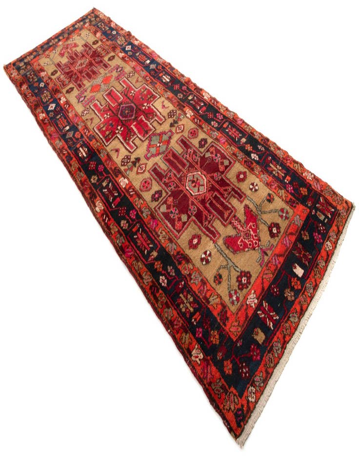 Detail image of  4' 1 x 10'  Hand Knotted Darjazin Persian Wool Runner Rug