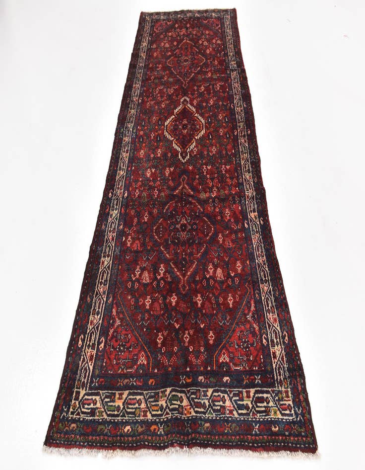 Detail image of  4' 2 x 10'  Hand Knotted Darjazin Persian Wool Runner Rug