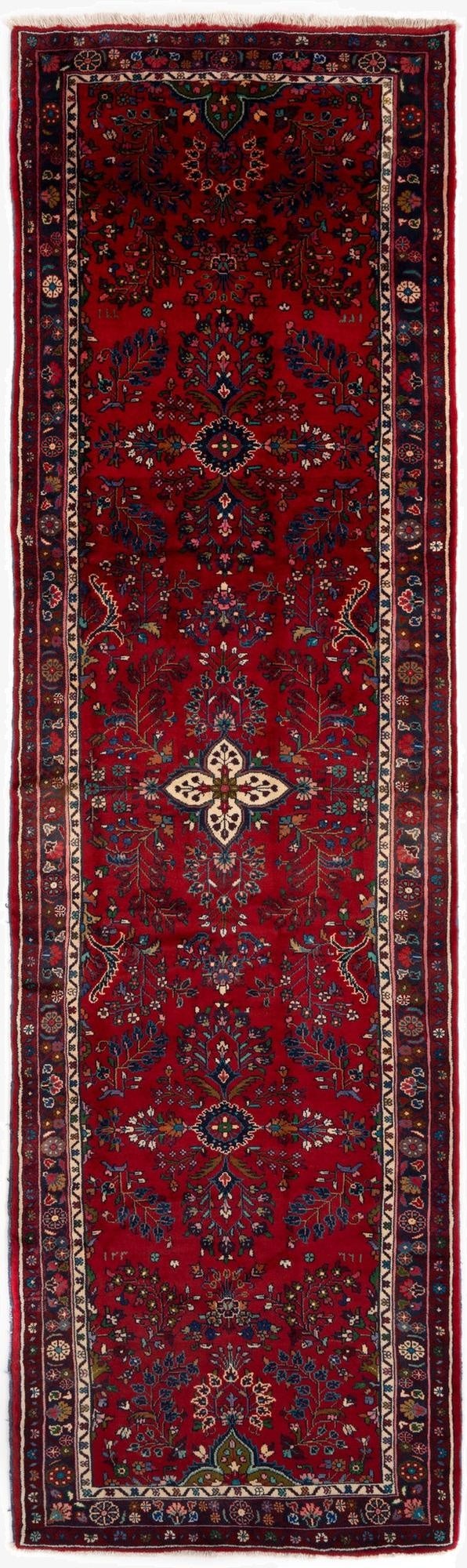  3' 10 x 13' 8  Hand Knotted Darjazin Persian Wool Runner Rug