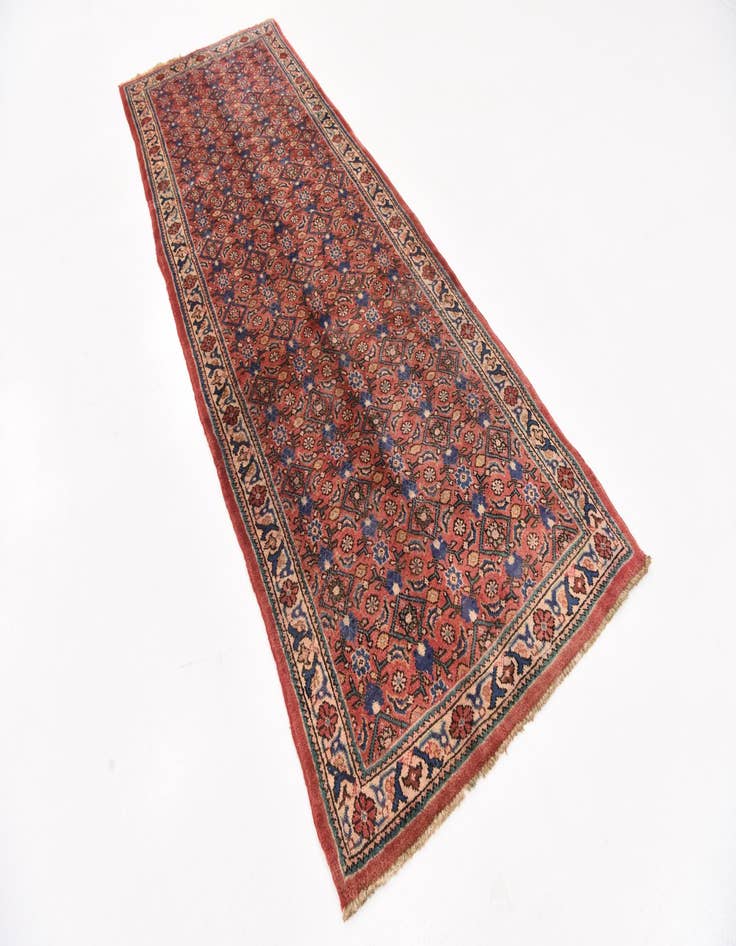 Detail image of  3' 6 x 10'  Hand Knotted Farahan Persian Wool Runner Rug