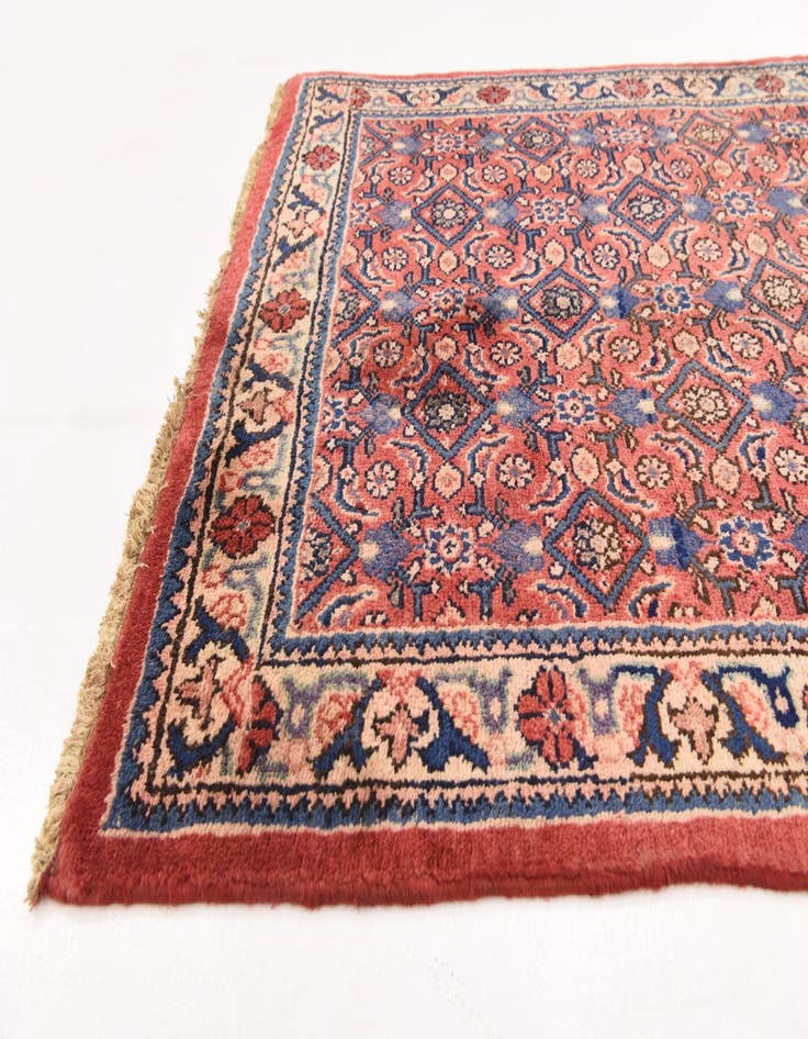 Detail image of  3' 6 x 10'  Hand Knotted Farahan Persian Wool Runner Rug