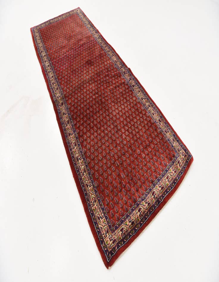 Detail image of  3' 10 x 10'  Hand Knotted Farahan Persian Wool Runner Rug