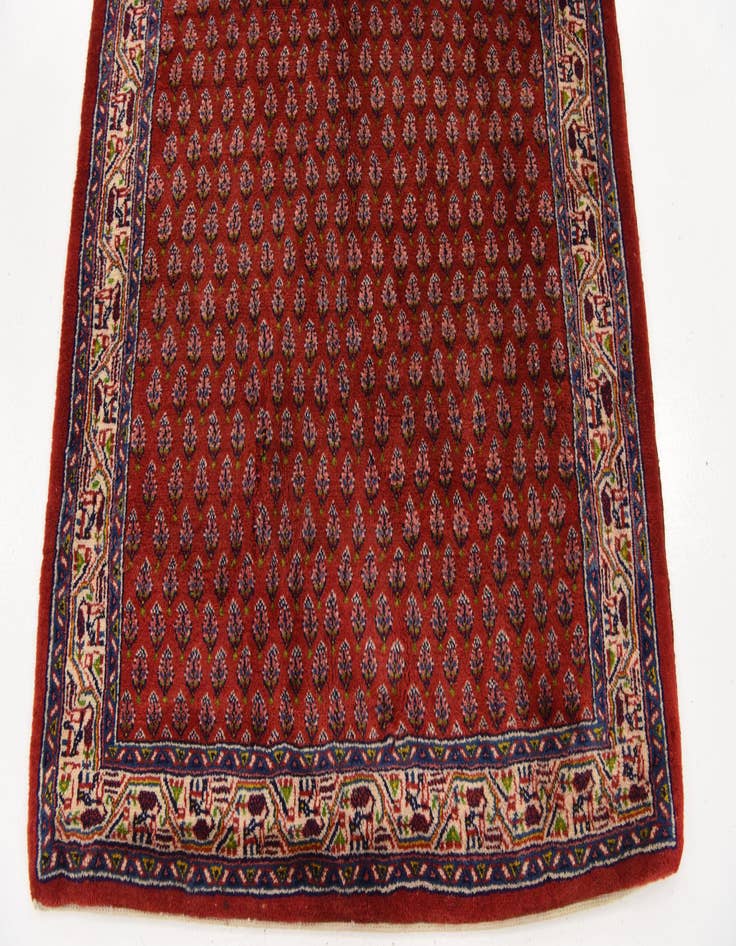 Detail image of  3' 10 x 10'  Hand Knotted Farahan Persian Wool Runner Rug