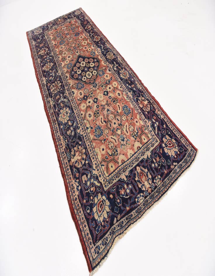 Detail image of  4' 3 x 10'  Hand Knotted Farahan Persian Wool Runner Rug