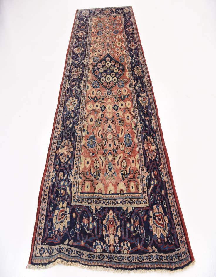 Detail image of  4' 3 x 10'  Hand Knotted Farahan Persian Wool Runner Rug