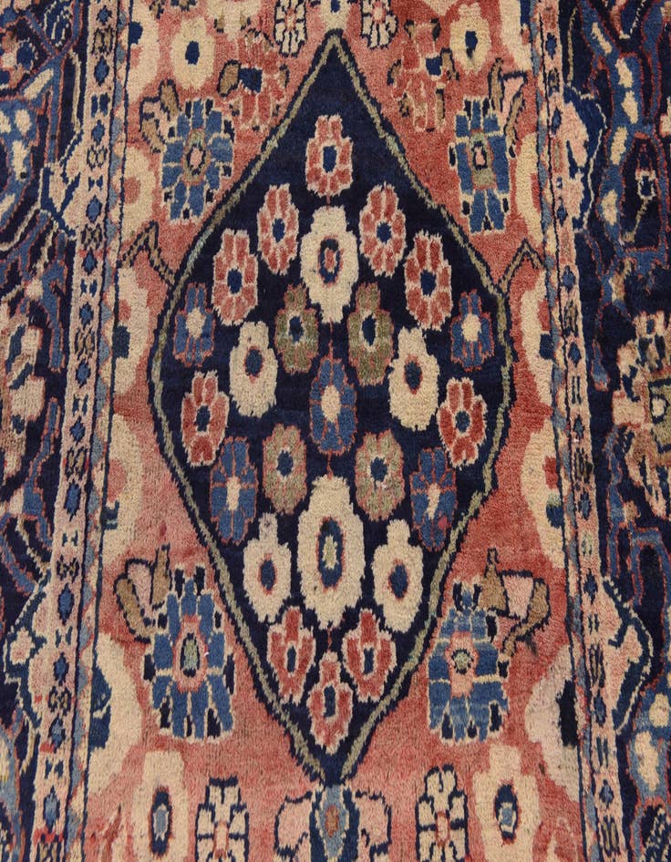 Detail image of  4' 3 x 10'  Hand Knotted Farahan Persian Wool Runner Rug