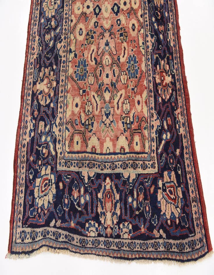 Detail image of  4' 3 x 10'  Hand Knotted Farahan Persian Wool Runner Rug