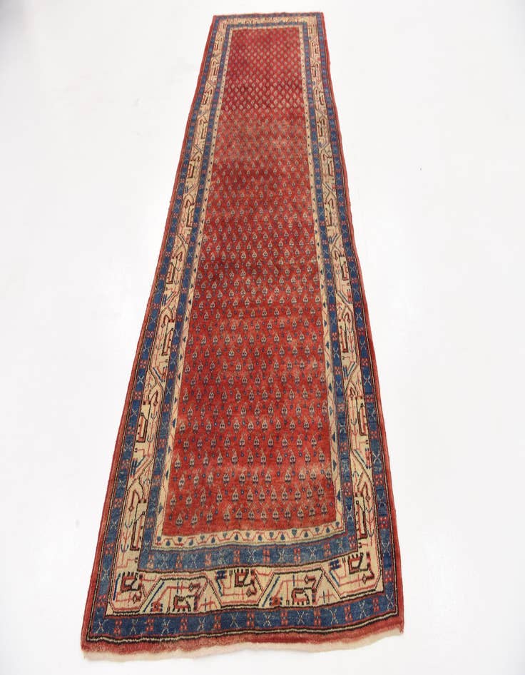 Detail image of  3' 7 x 10' 3  Hand Knotted Farahan Persian Wool Runner Rug