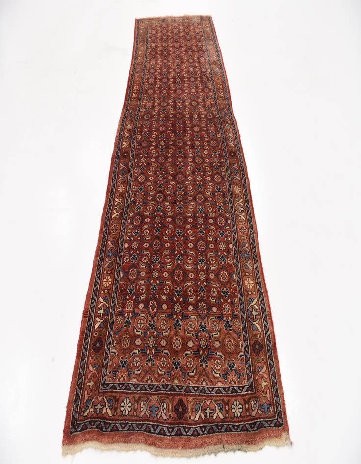 Detail image of  3' 8 x 10' 6  Hand Knotted Farahan Persian Wool Runner Rug