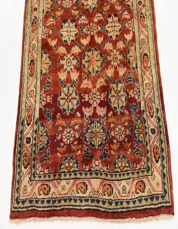 Detail image of  3' 7 x 9' 6  Hand Knotted Farahan Persian Wool Runner Rug