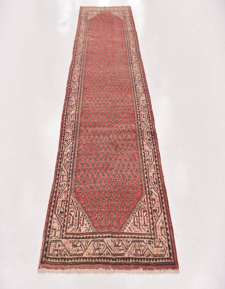 Detail image of  3' 6 x 10' 2  Hand Knotted Farahan Persian Wool Runner Rug