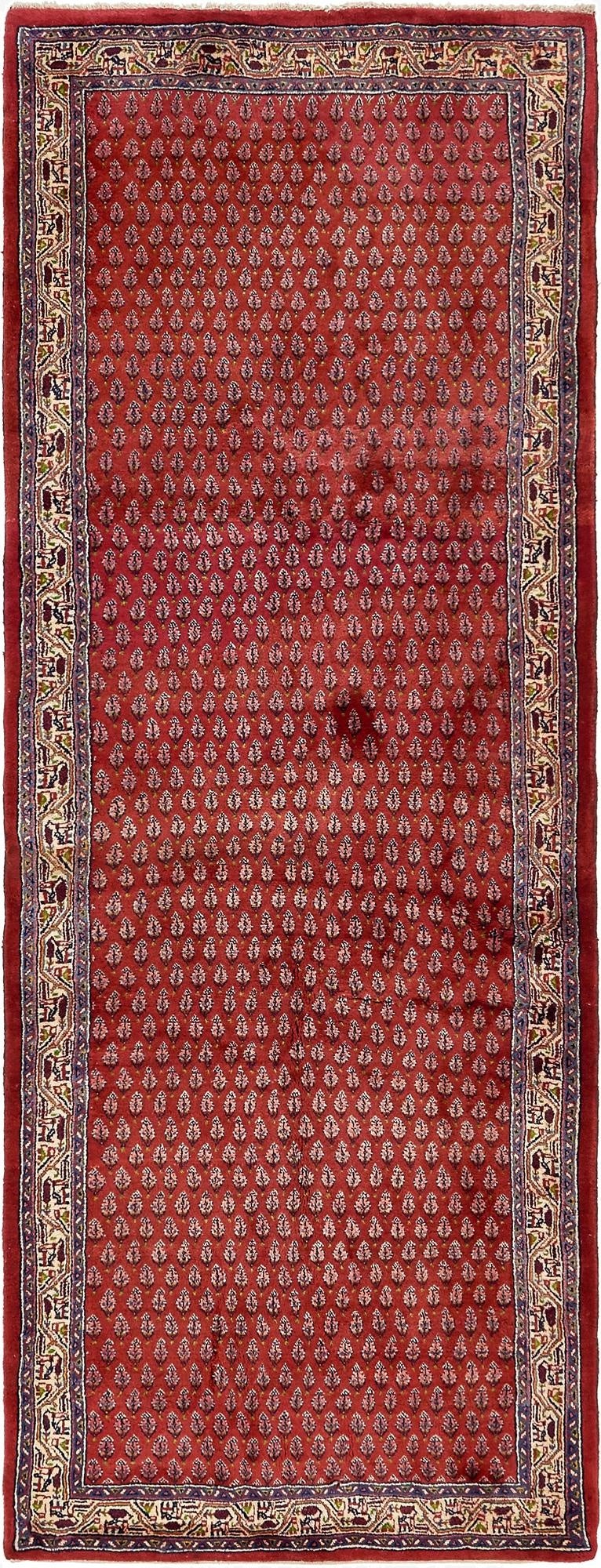  3' 10 x 10'  Hand Knotted Farahan Persian Wool Runner Rug