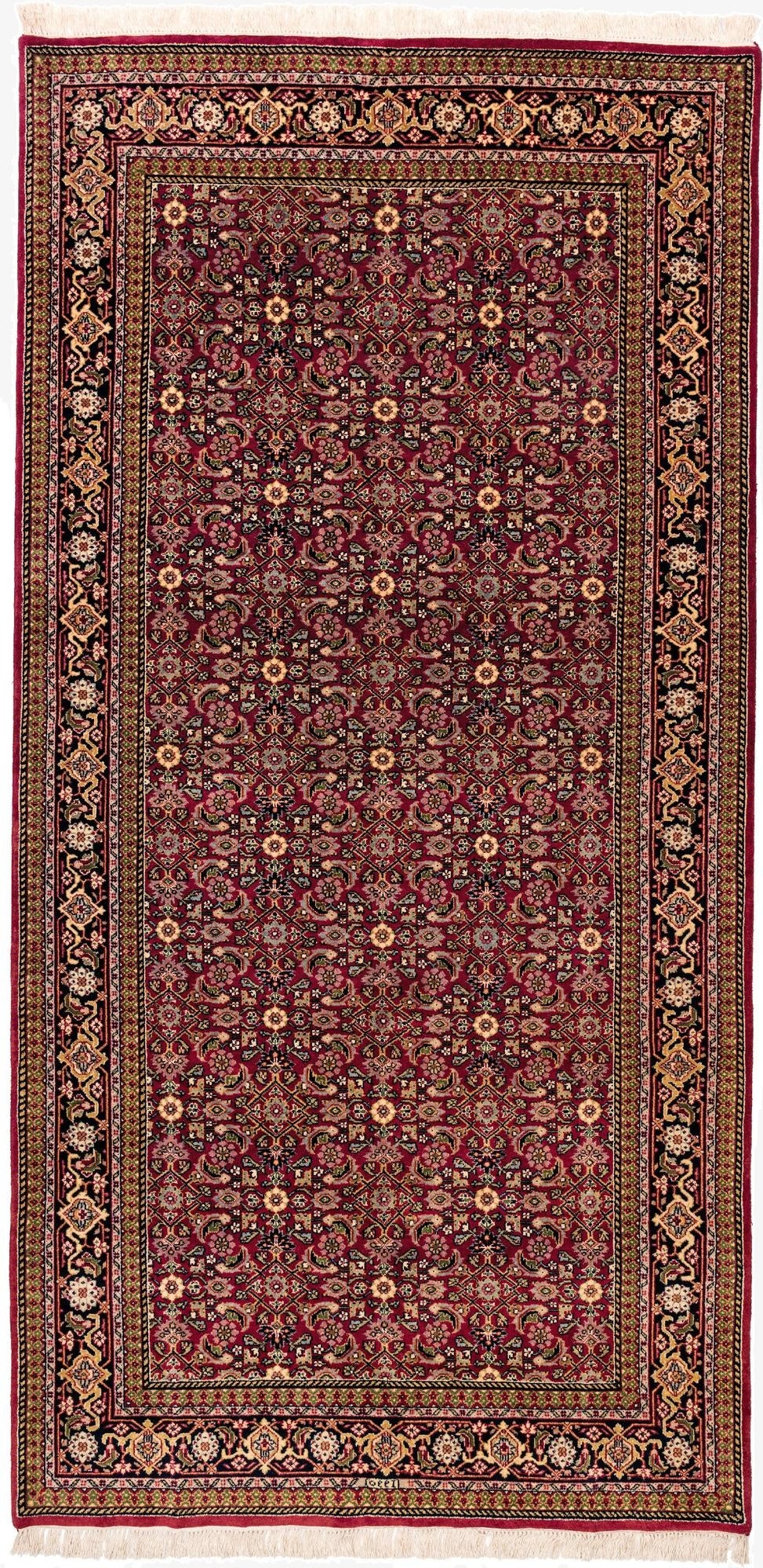  5' 2 x 10' 5  Hand Knotted Farahan Wool Runner Rug