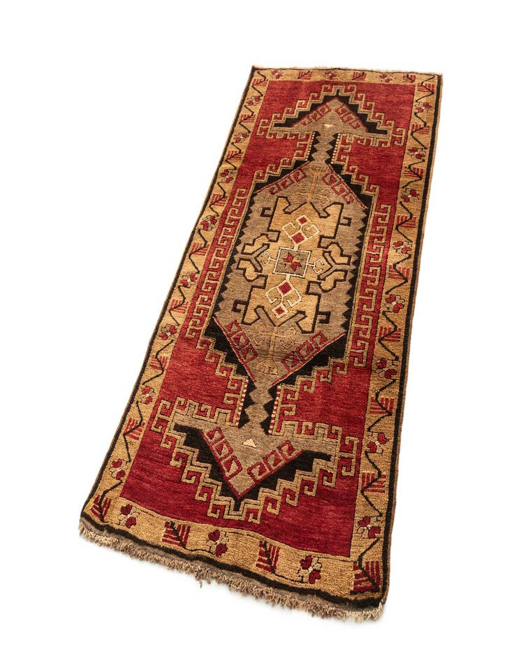 Detail image of 3' 3 x 6' 4 Hand Knotted Fars Wool Runner Rug