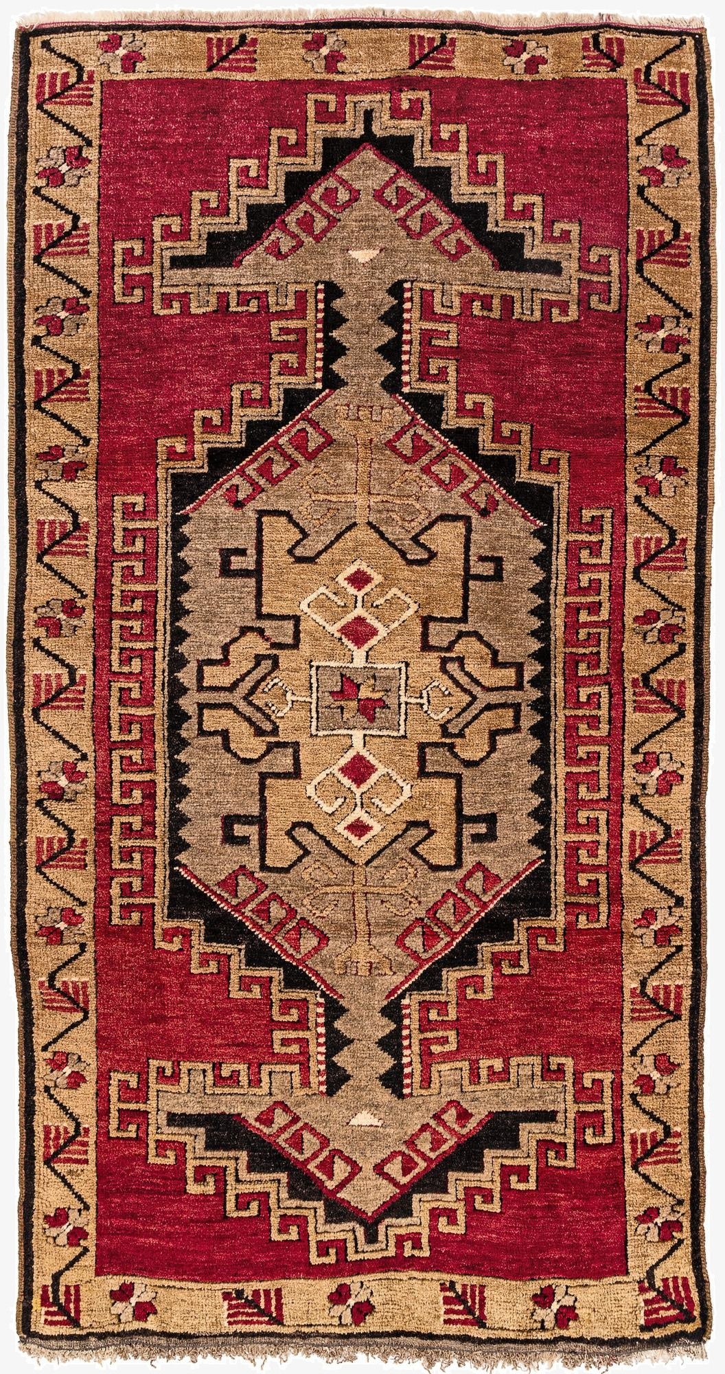  3' 3 x 6' 4  Hand Knotted Fars Wool Runner Rug