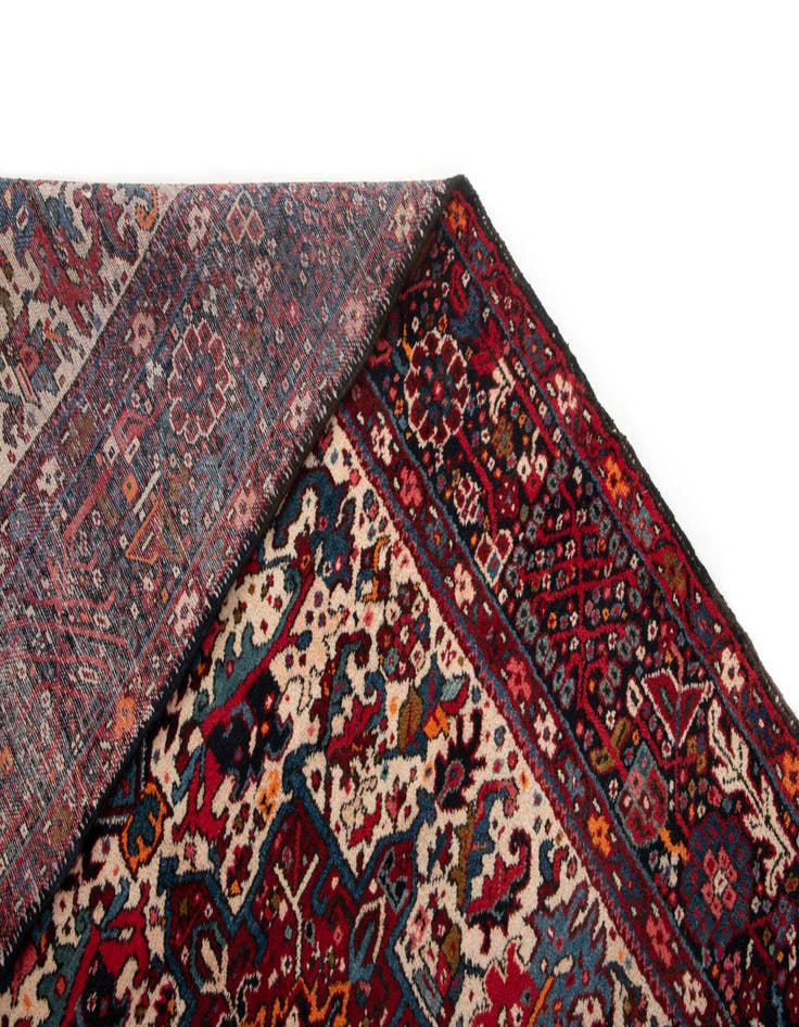 Detail image of  4' 9 x 12' 10  Hand Knotted Gharajeh Persian Wool Runner Rug