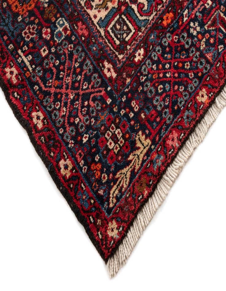 Detail image of  4' 9 x 12' 10  Hand Knotted Gharajeh Persian Wool Runner Rug