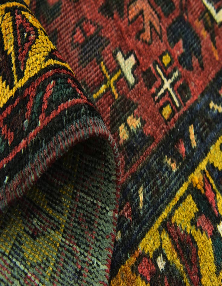 Detail image of  3' 3 x 10' 5  Hand Knotted Gharajeh Persian Wool Runner Rug