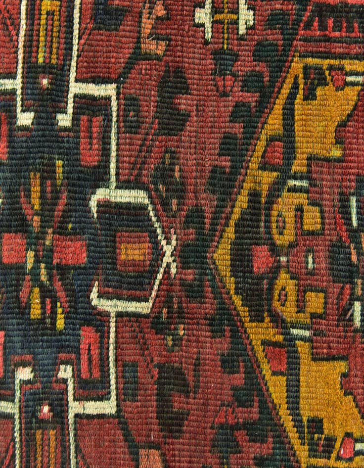 Detail image of  3' 3 x 10' 5  Hand Knotted Gharajeh Persian Wool Runner Rug
