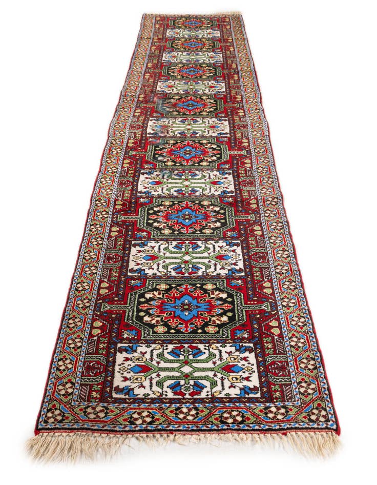 Detail image of  2' 10 x 14' 1  Hand Knotted Gharajeh Oriental Wool Runner Rug