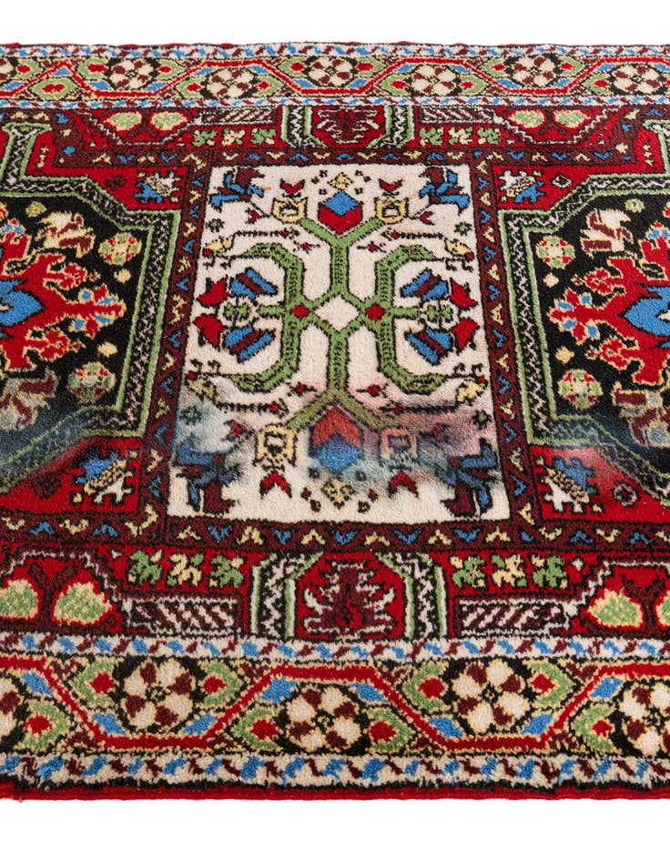 Detail image of  2' 10 x 14' 1  Hand Knotted Gharajeh Oriental Wool Runner Rug