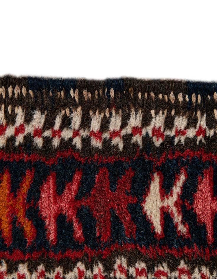 Detail image of  2' 4 x 8' 2  Hand Knotted Gharajeh Persian Wool Runner Rug