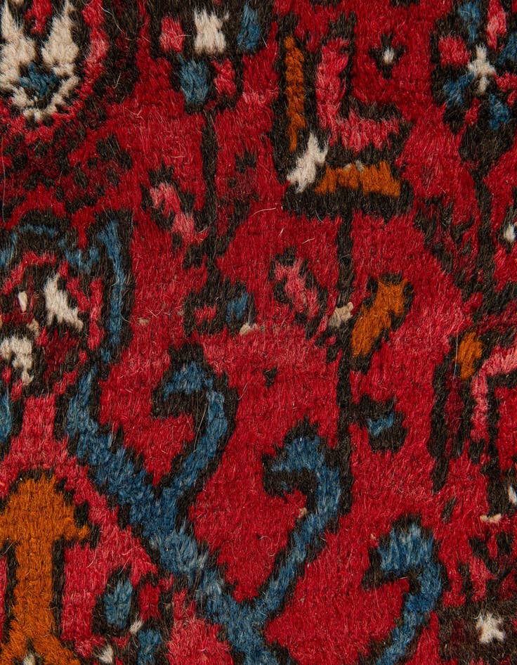 Detail image of  2' 4 x 8' 2  Hand Knotted Gharajeh Persian Wool Runner Rug