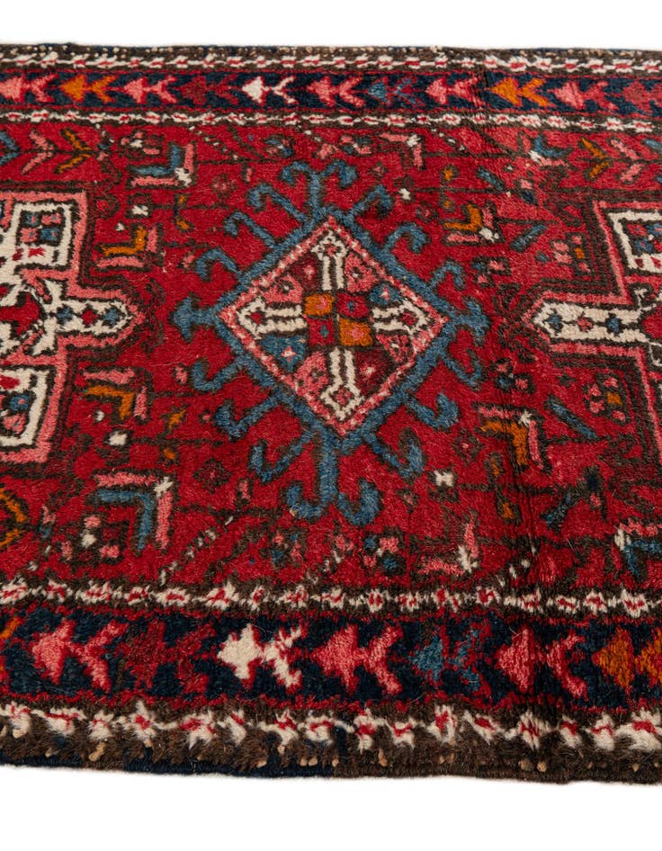 Detail image of  2' 4 x 8' 2  Hand Knotted Gharajeh Persian Wool Runner Rug