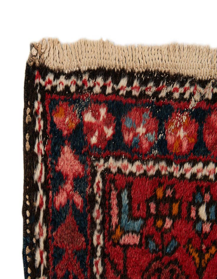 Detail image of  2' 4 x 8' 2  Hand Knotted Gharajeh Persian Wool Runner Rug