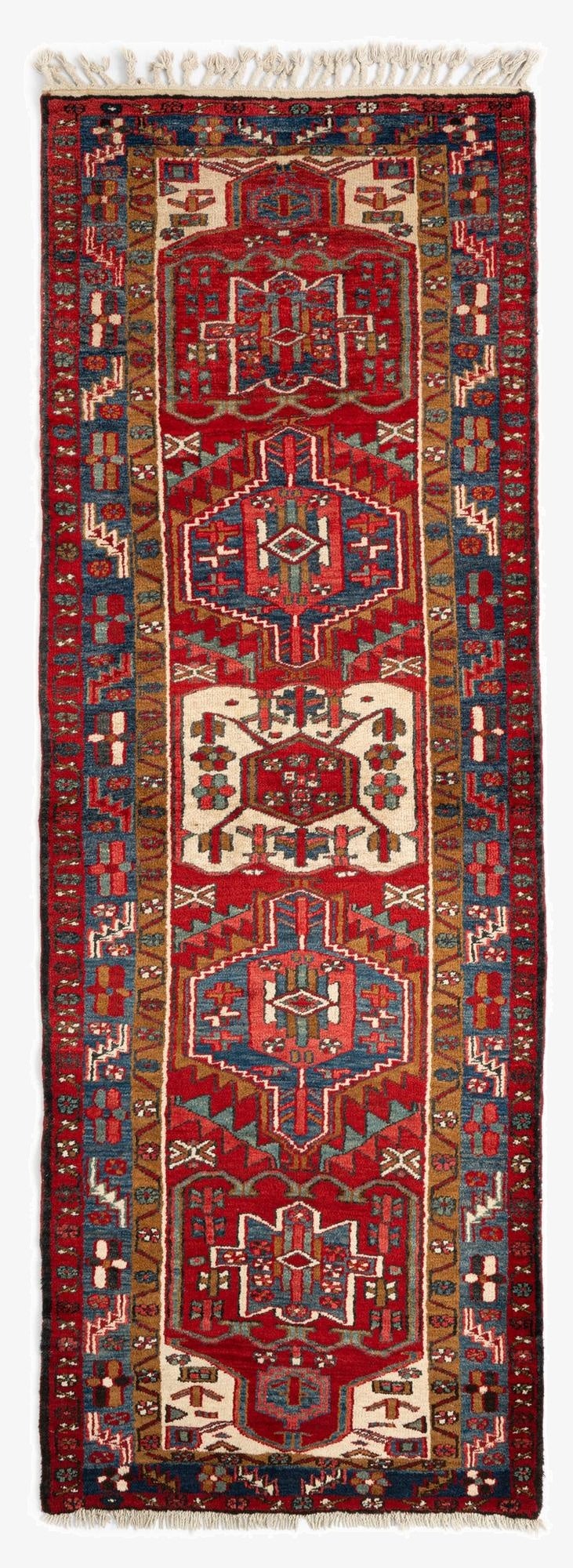  3' 5 x 9' 11 Gharajeh Wool Runner Rug
