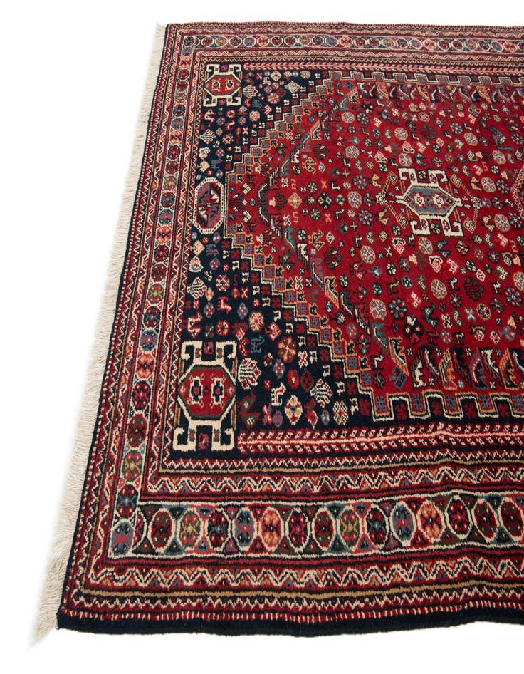 Detail image of  5' 7 x 10' 9  Hand Knotted Ghashghaei Wool Runner Rug