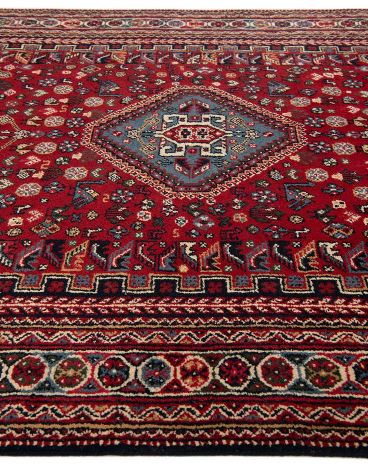 Detail image of  5' 7 x 10' 9  Hand Knotted Ghashghaei Wool Runner Rug