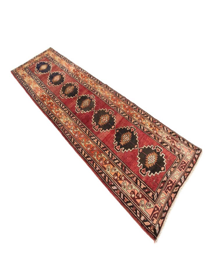 Detail image of  3' 7 x 12' 8  Hand Knotted Gholtogh Persian Wool Runner Rug